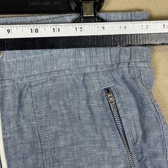 Athleta Capri‎ Linen Pants Womens 4 Elastic Waist w Drawstring Zipper Pockets - Picture 3 of 10